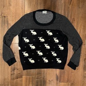 Jackalope Holiday Sweater by Wallace Madewell Sz Large